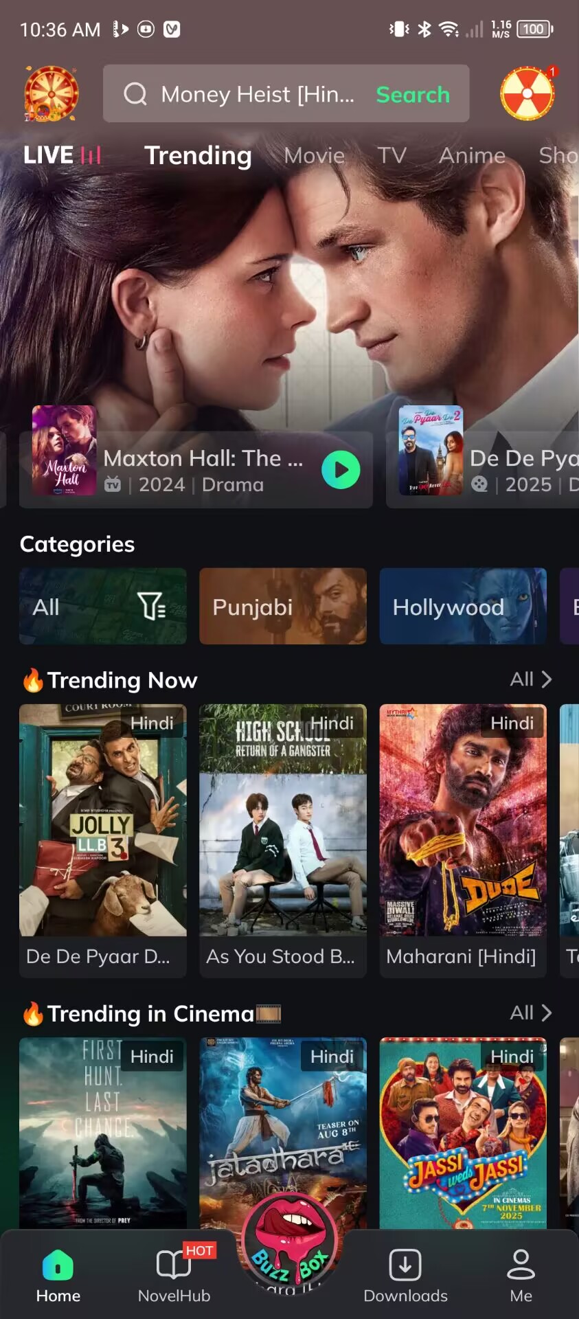 123Movies App Homepage