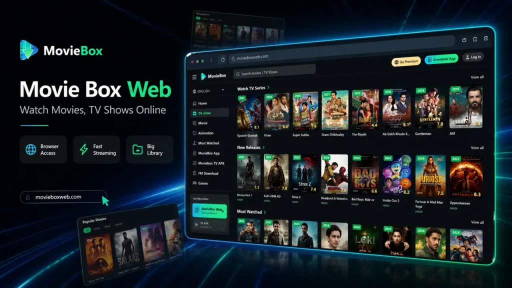 MovieBox Web interface preview